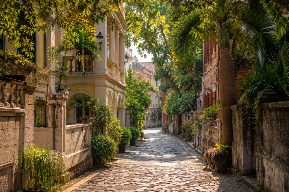 Colonial-era street on Gulangyu Island, one of Xiamen's most popular attractions to explore after trip preparation