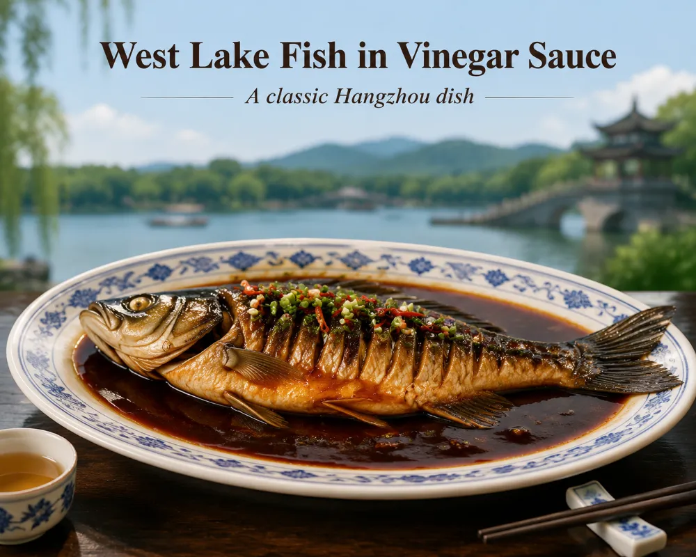 West Lake Fish in Vinegar Sauce, a classic Hangzhou dish